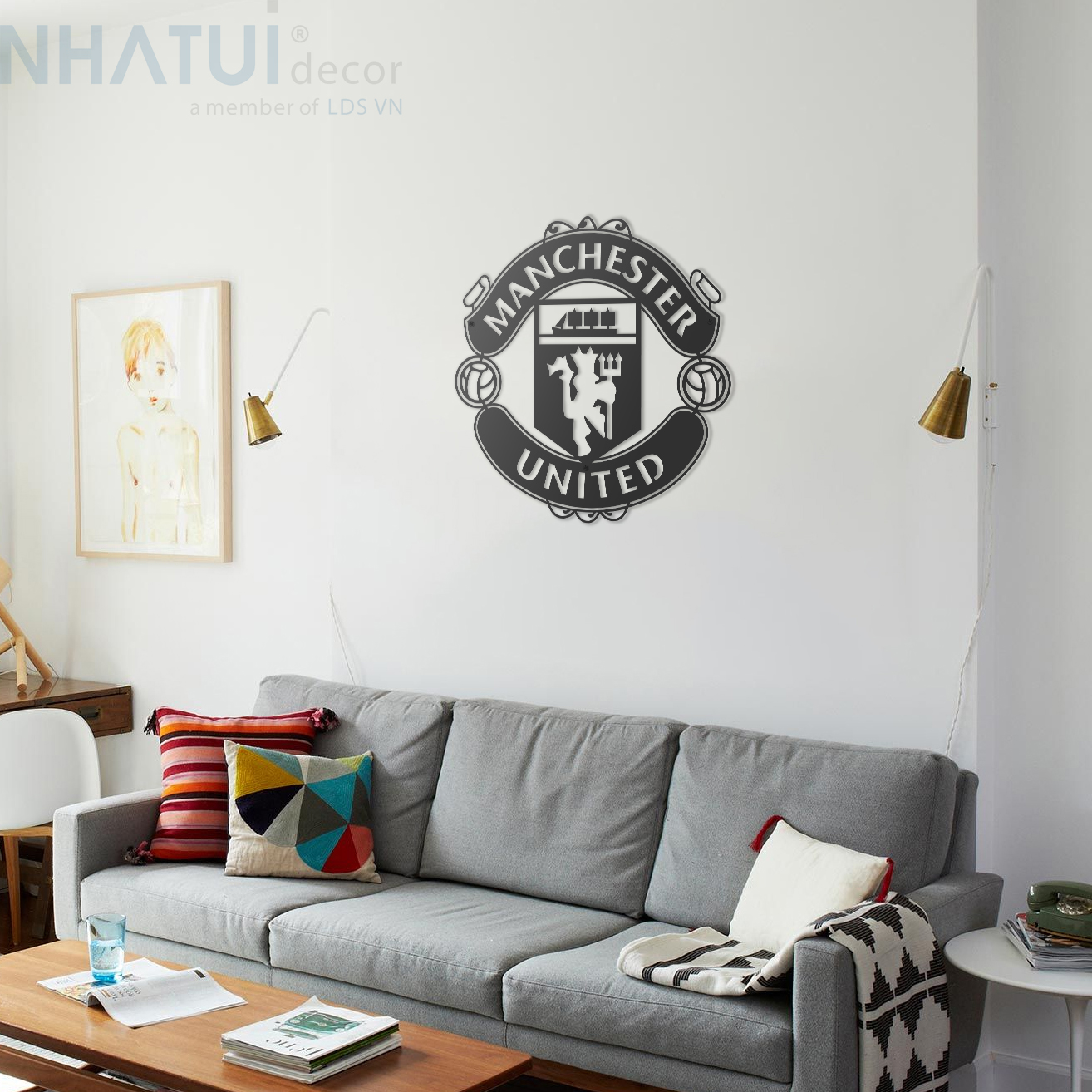 Khung trang trí logo Manchester United